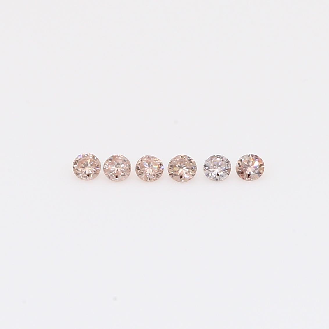 0.09 Total carat parcel of round-cut intense pink champagne diamonds