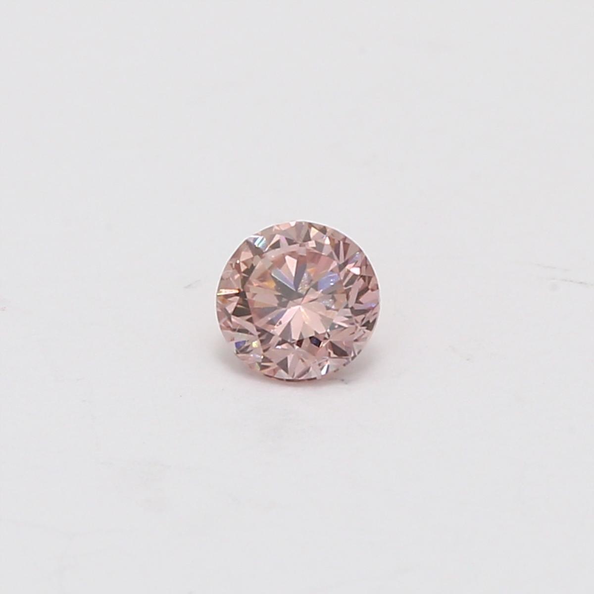 0.28 Carat Brilliant Round Cut PC2 Certified Argyle Pink Diamond