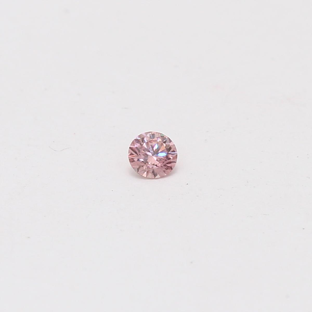 0.07 Carat round cut FIP Argyle pink diamond