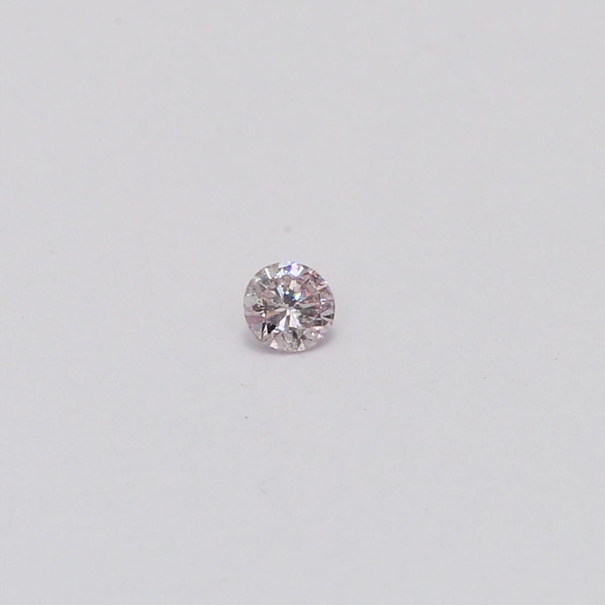 0.075 Carat round cut FPP Argyle pink diamond