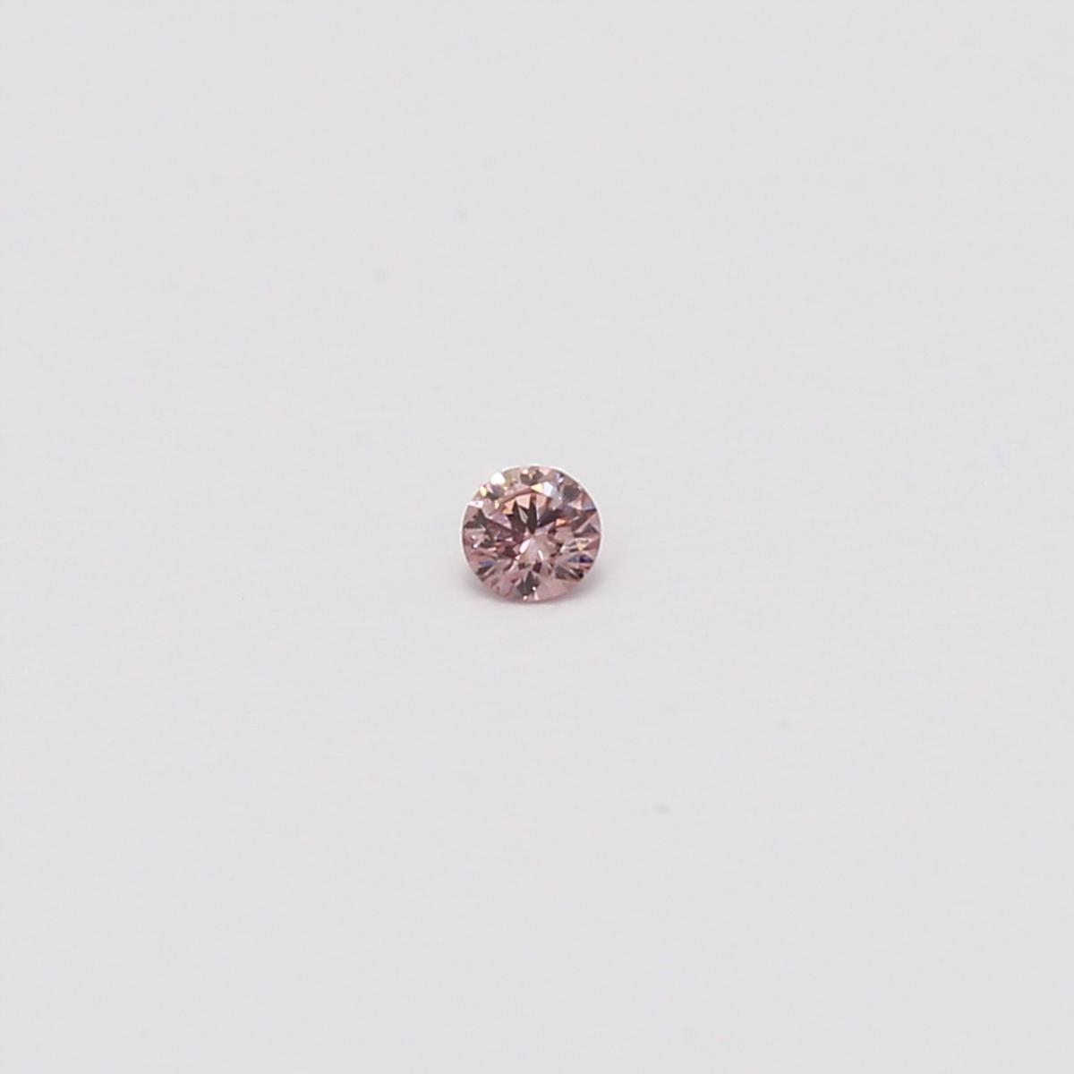 0.04 Carat round cut FIPP Argyle pink diamond
