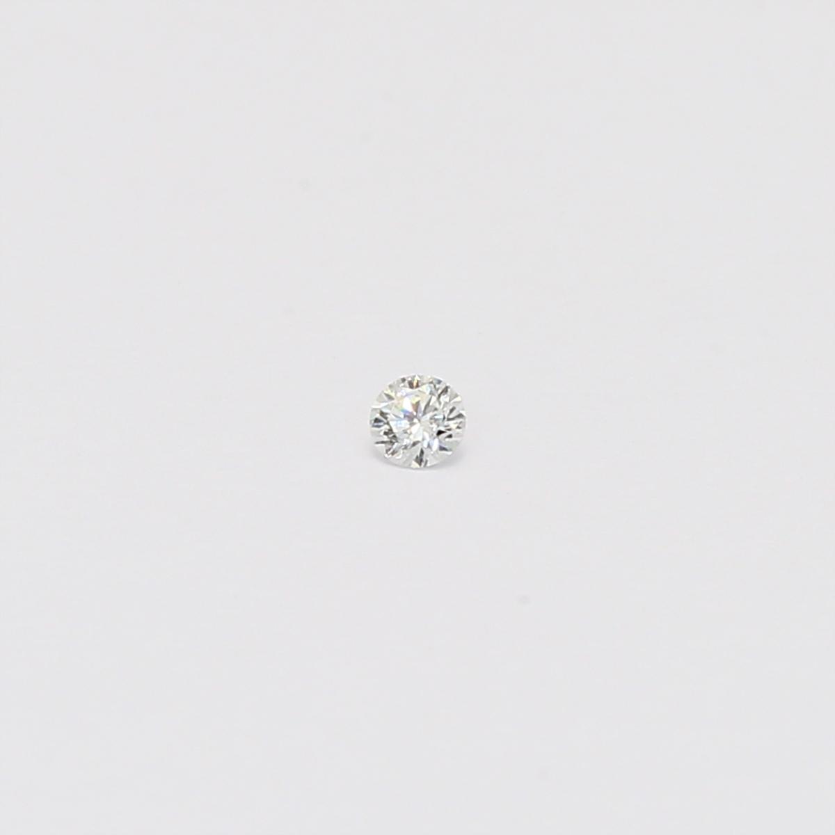 0.03 Carat round cut white diamond