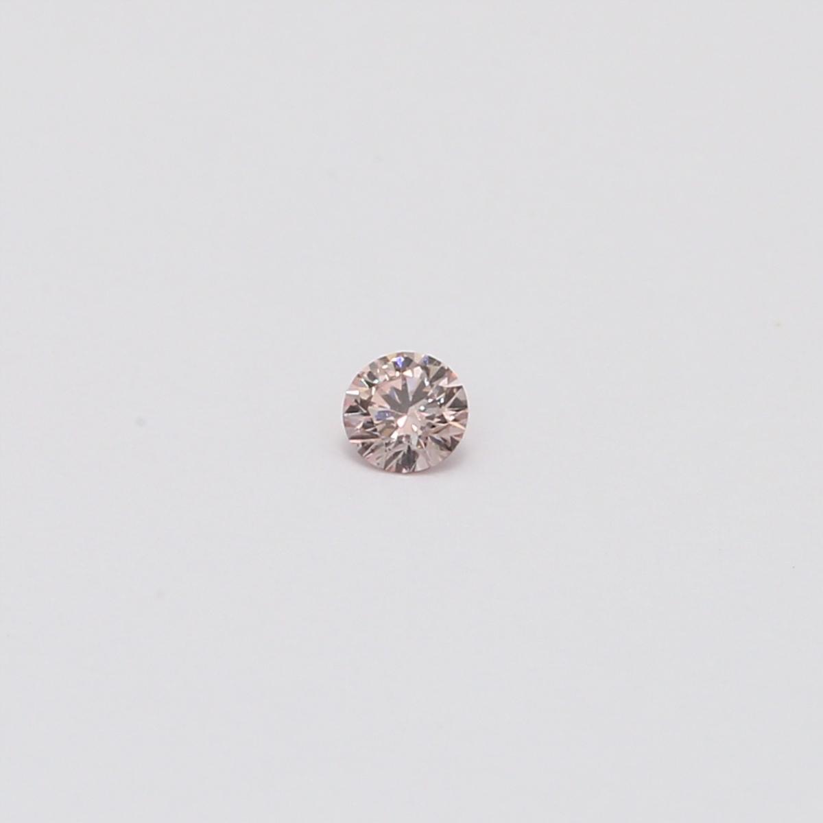 0.07 Carat round cut FPP Argyle pink diamond