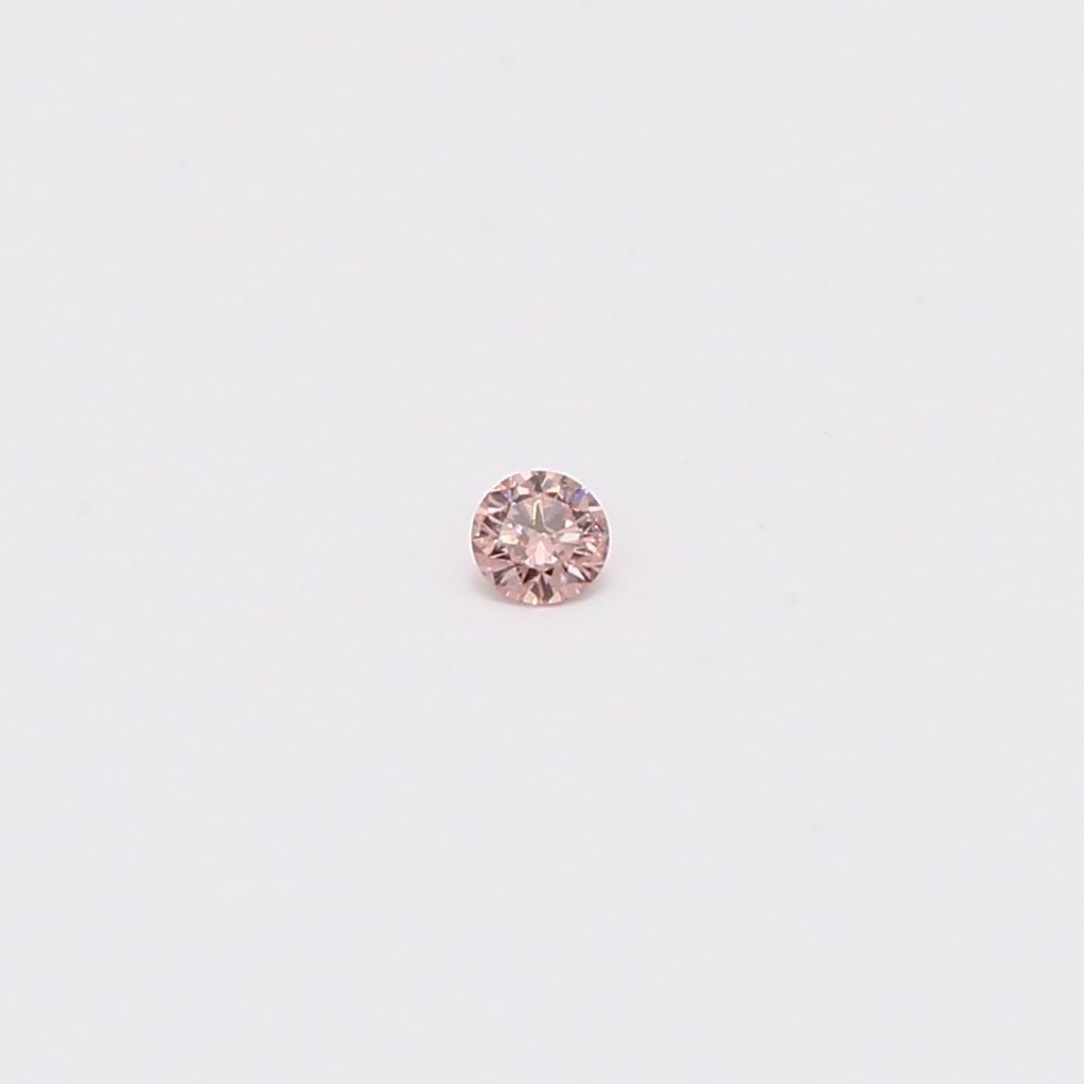 0.04 Carat round cut FIP Argyle pink diamond