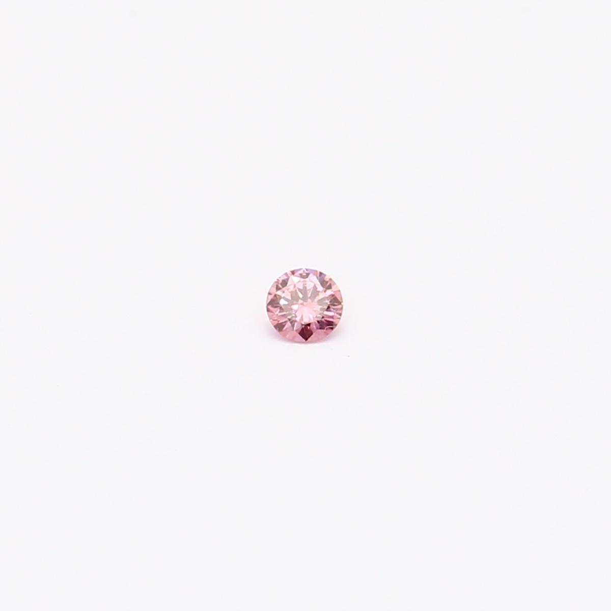 0.03 Carat round cut 2P Argyle pink diamond