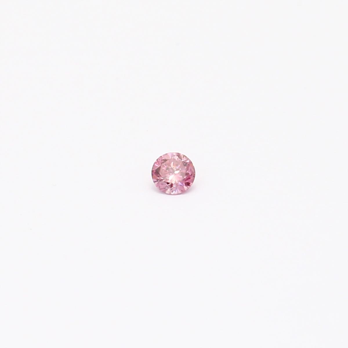 0.04 Carat round cut 2P Argyle pink diamond