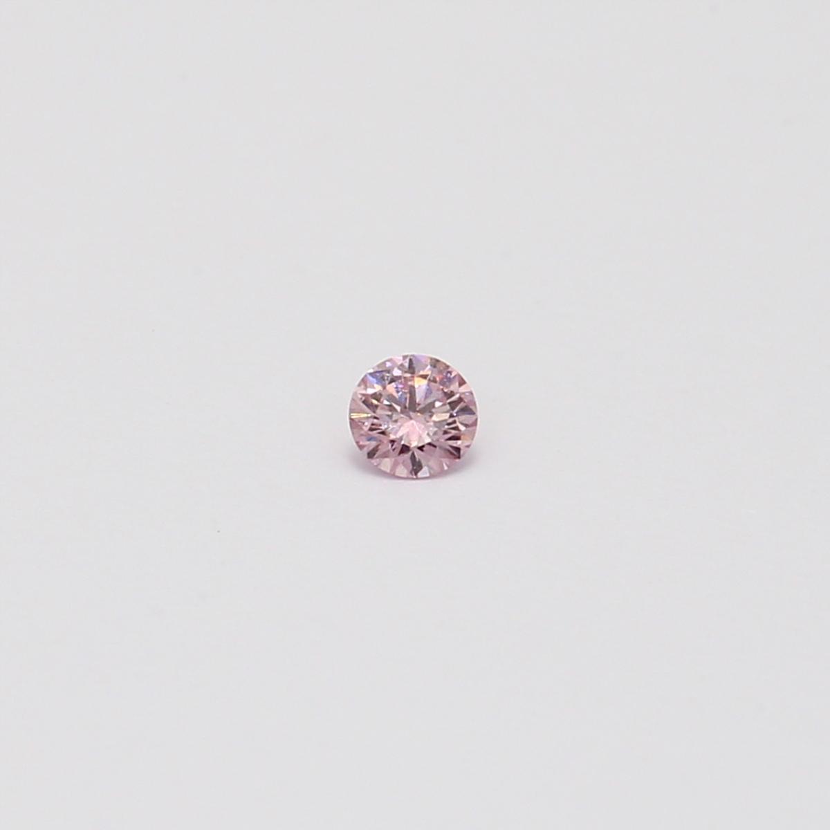 0.07 Carat round cut FPP Argyle pink diamond