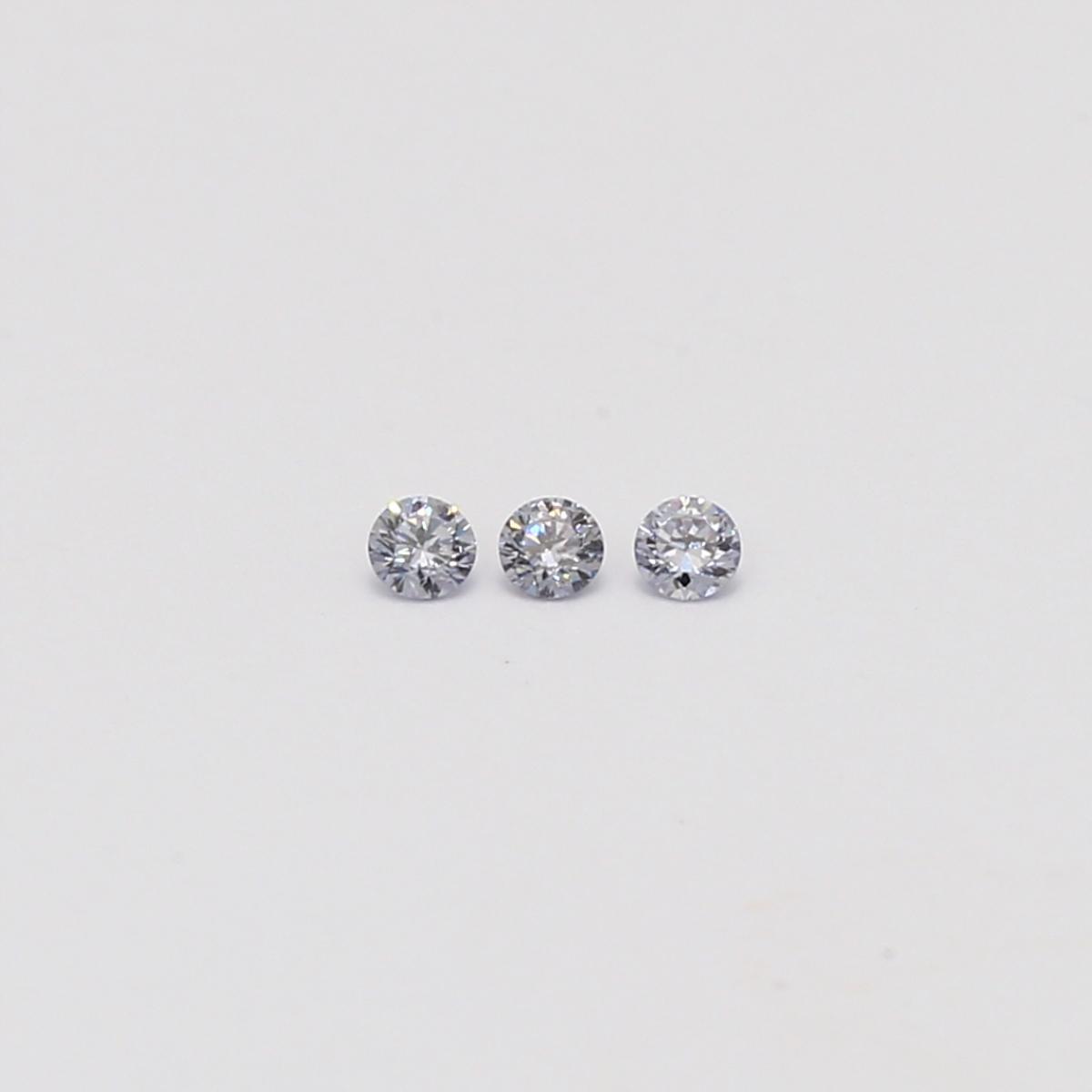 0.06 Total Carat Trio of BL2 Argyle Blue Diamonds