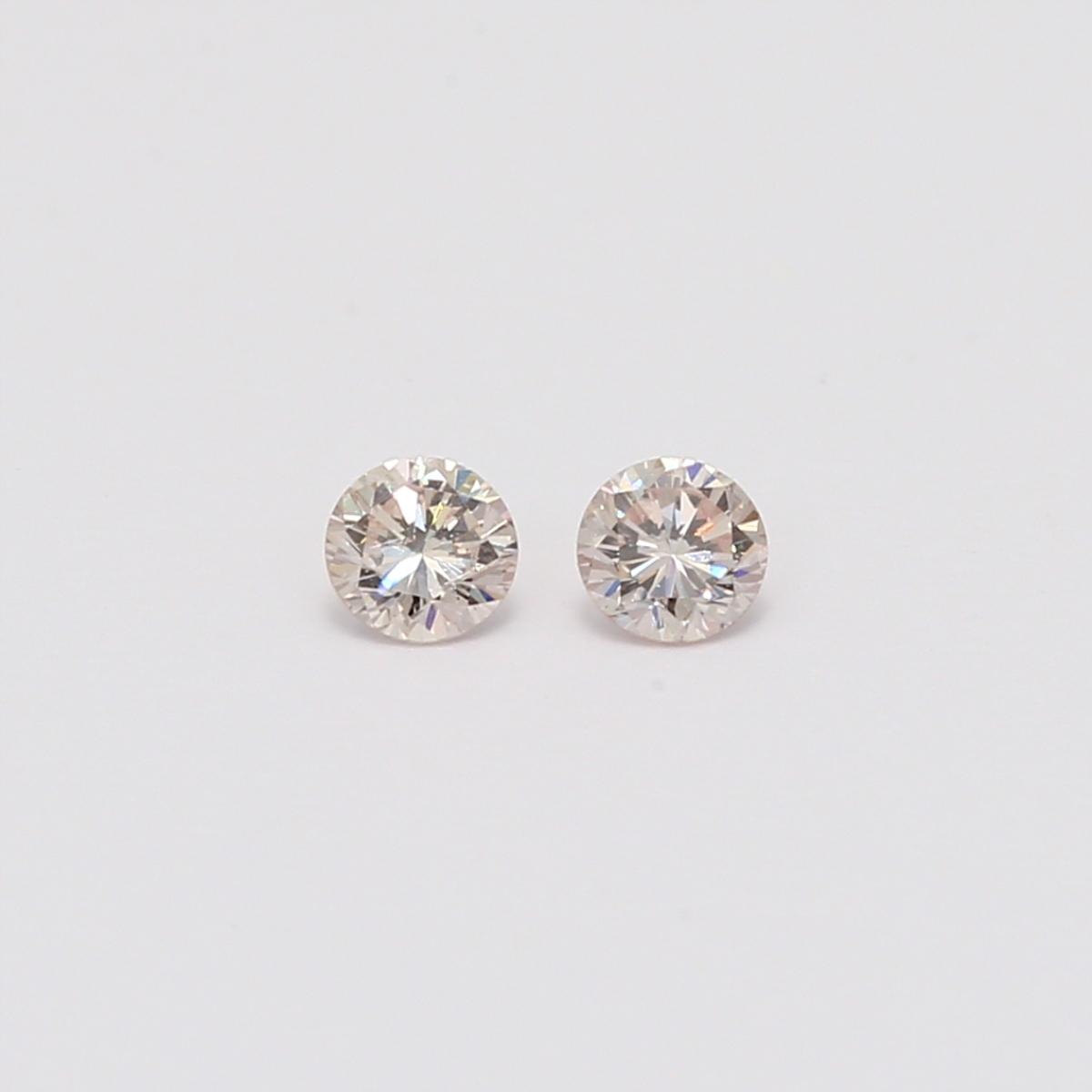0.22 Total Carat Pair of Pink Diamonds