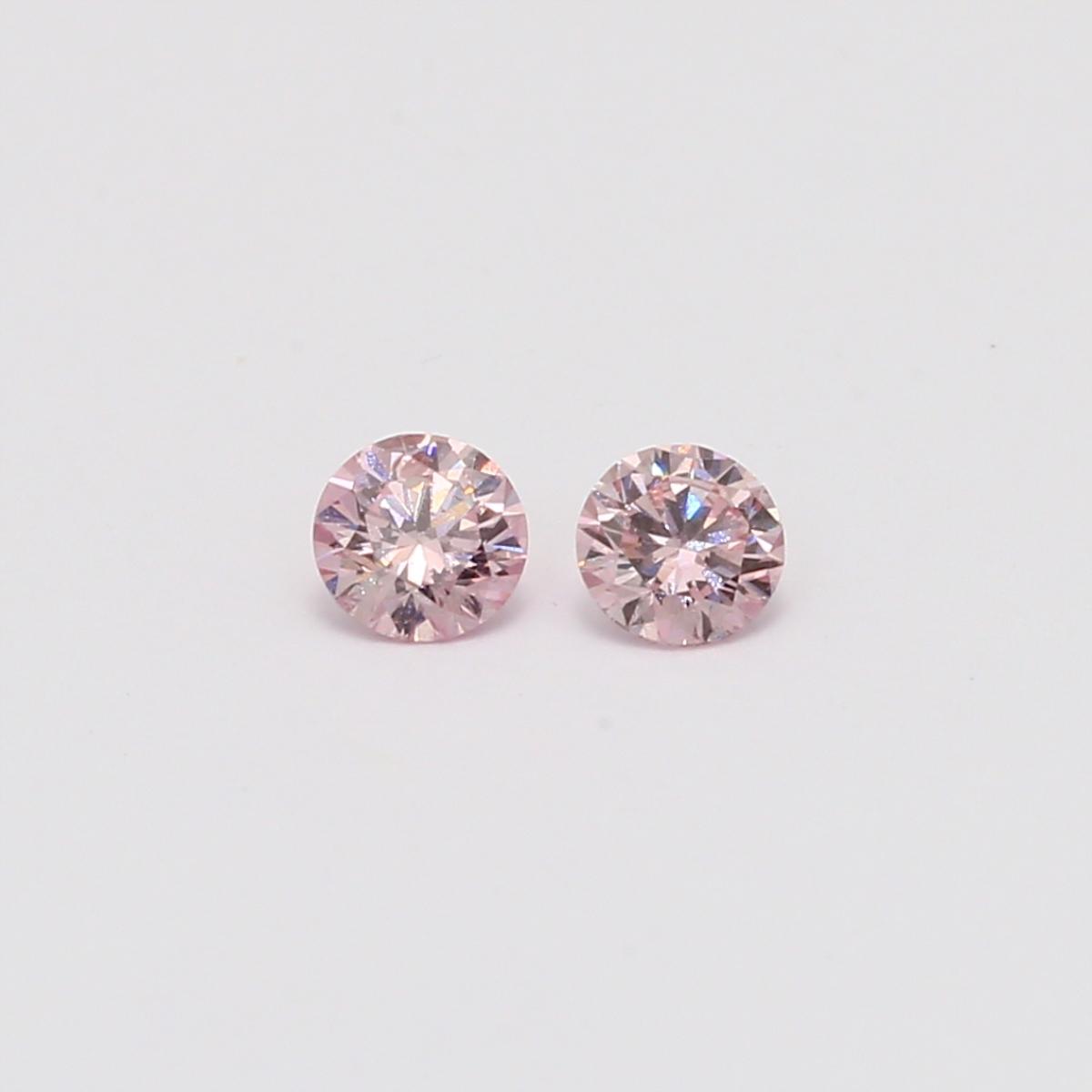 0.28 Total carat pair of 6P/PP Argyle pink diamonds