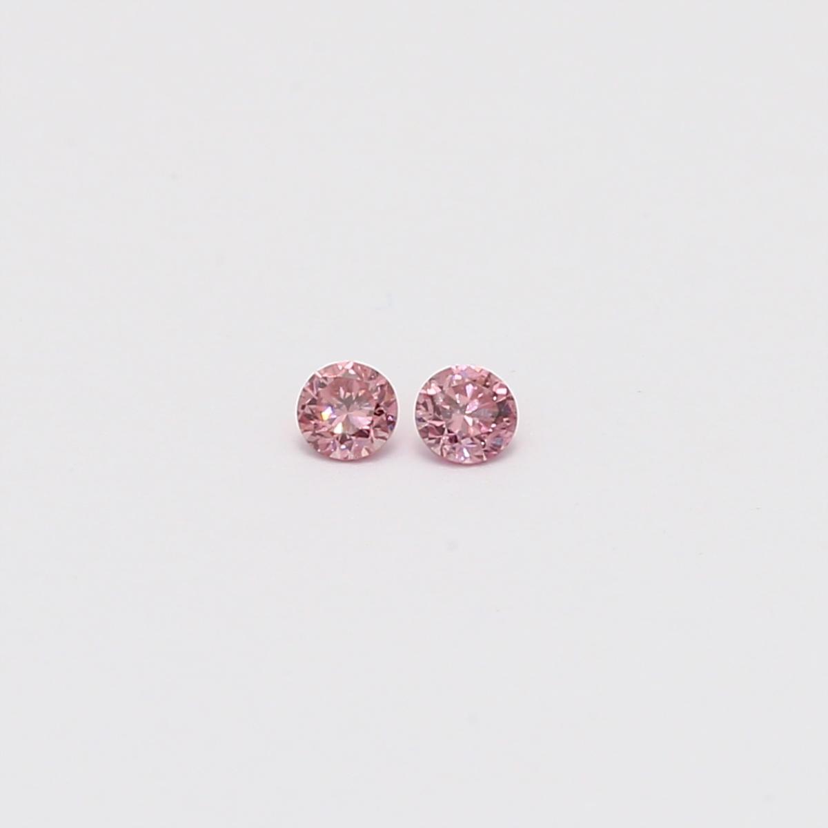 0.08 Total carat pair of 4P Argyle pink diamonds