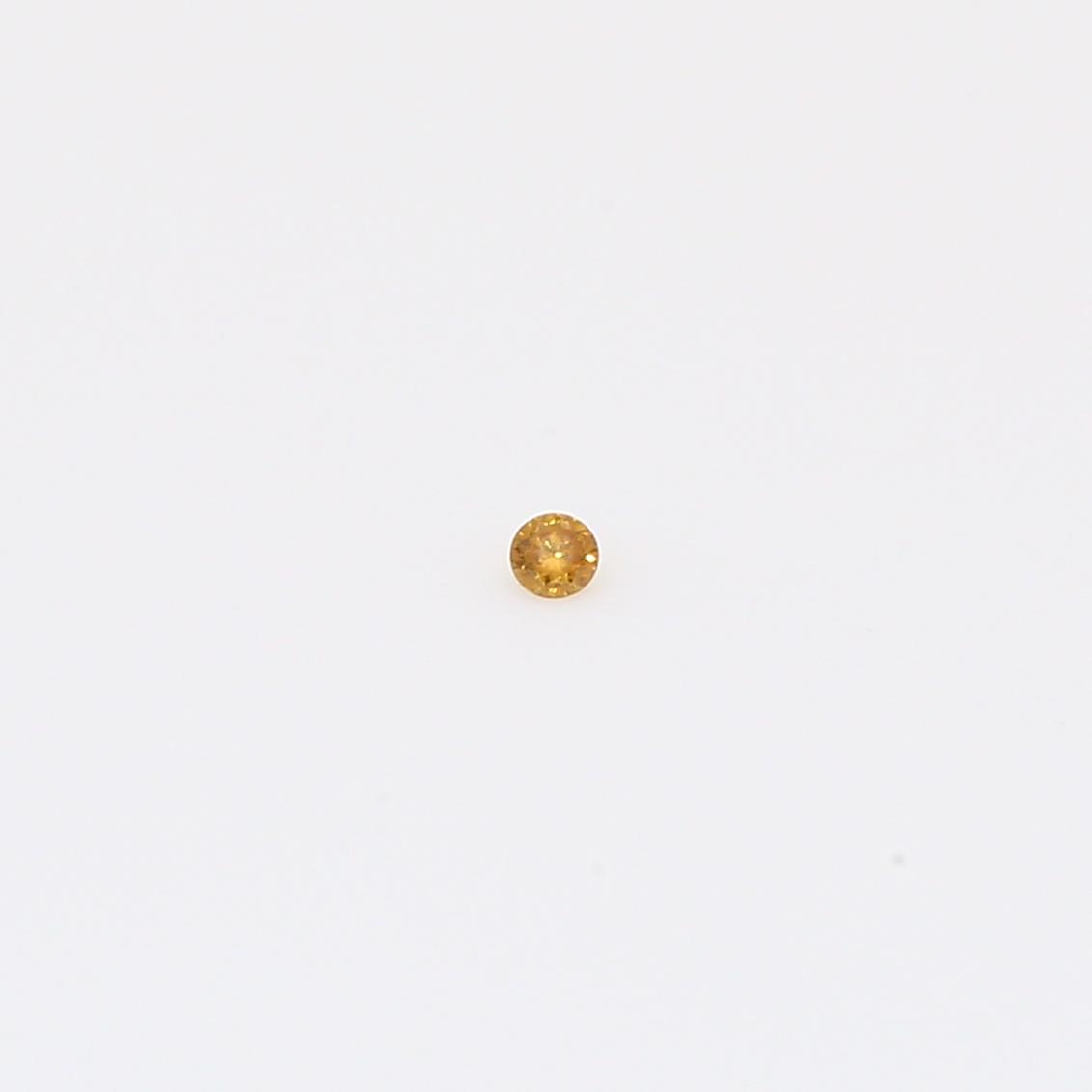 0.01 Carat round-cut fancy deep orange diamond