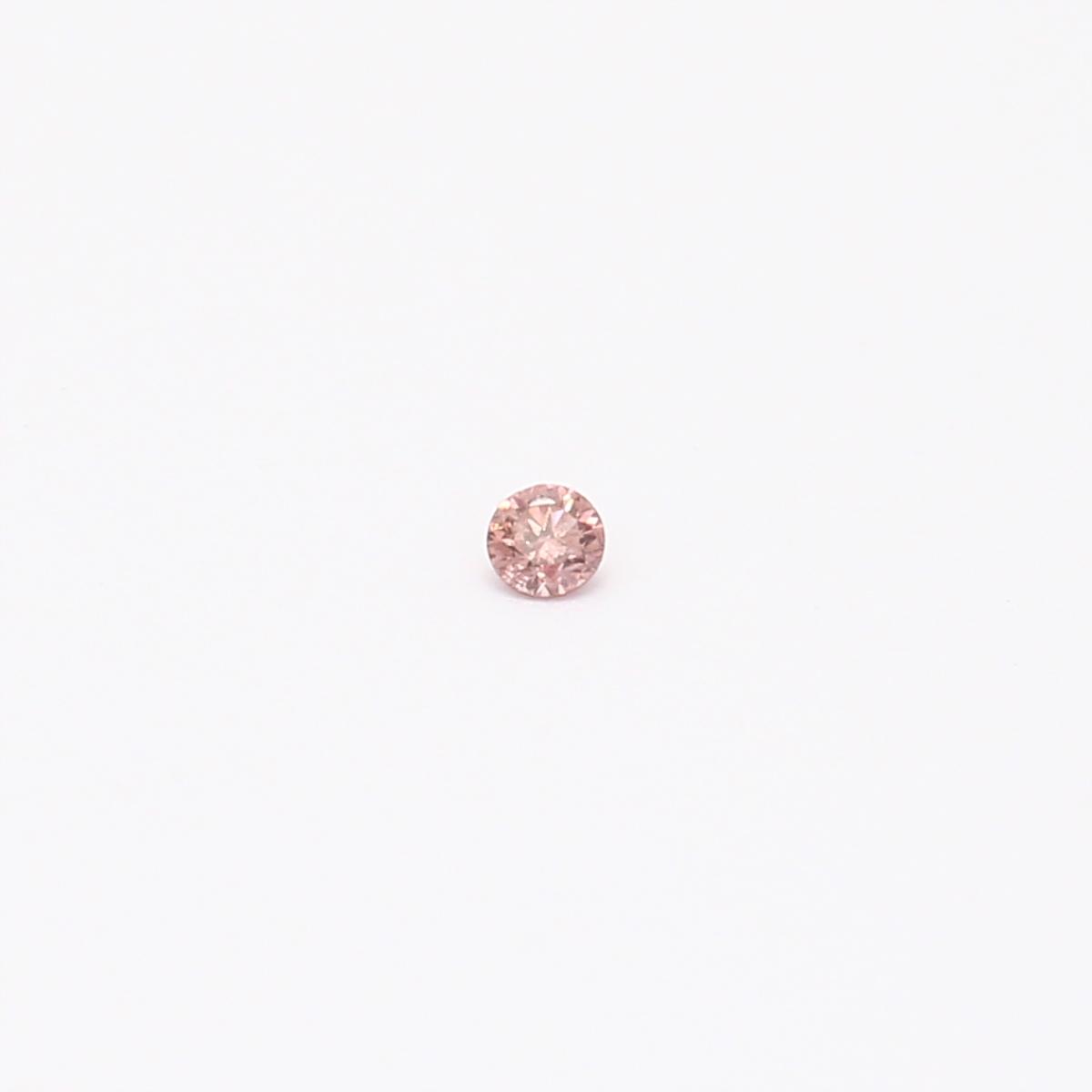 0.035 Carat round cut FIP Argyle pink diamond