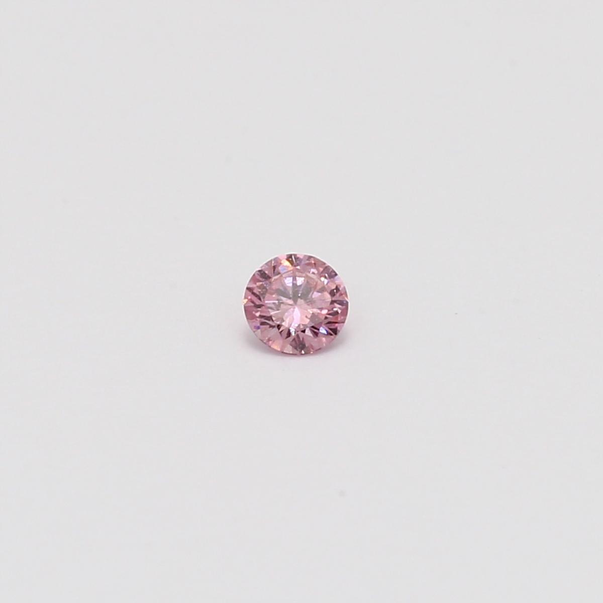 0.10 Carat round cut 5PP certified Argyle pink diamond
