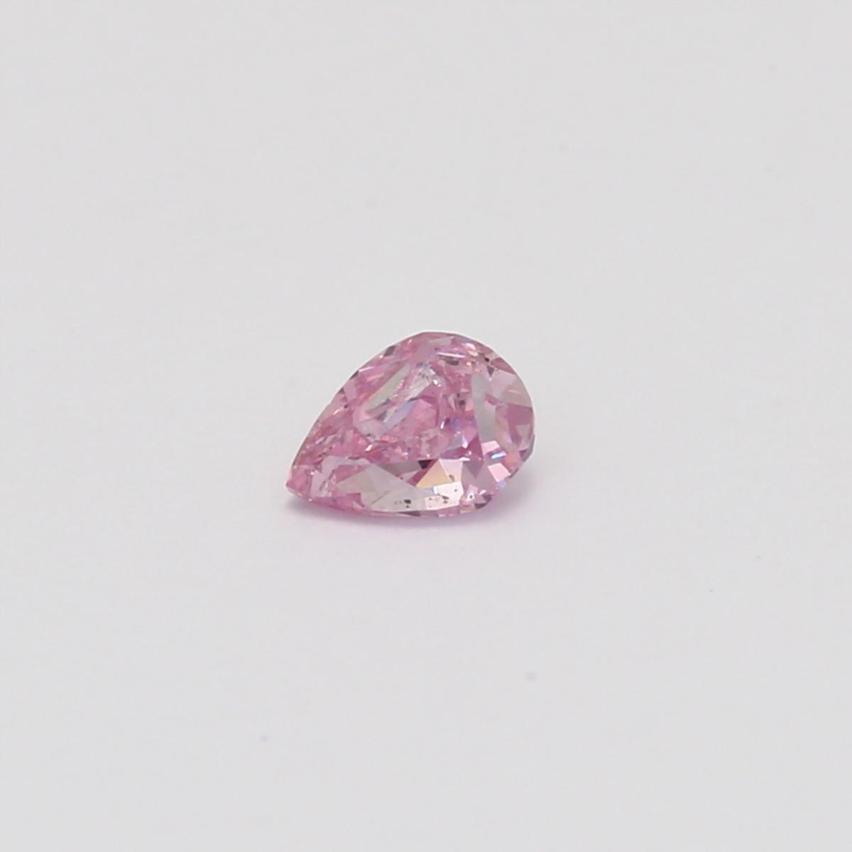 0.34 Carat pear cut GIA certified pink diamond