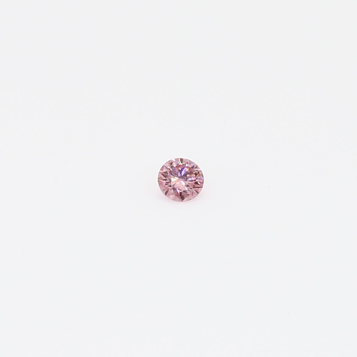 0.035 Carat round cut 3P/PR Argyle pink diamond