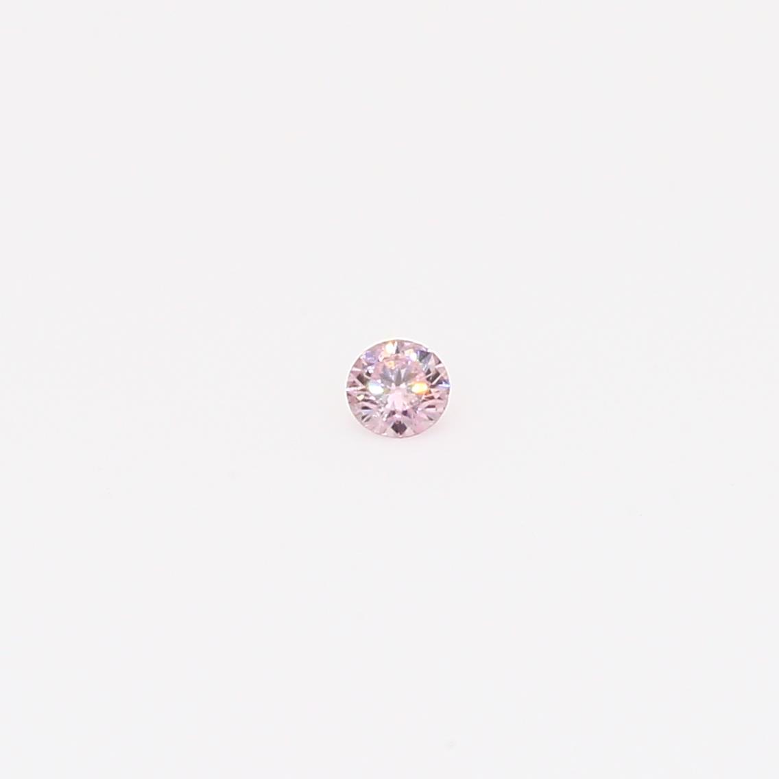 0.04 Carat round cut FPP Argyle pink diamond