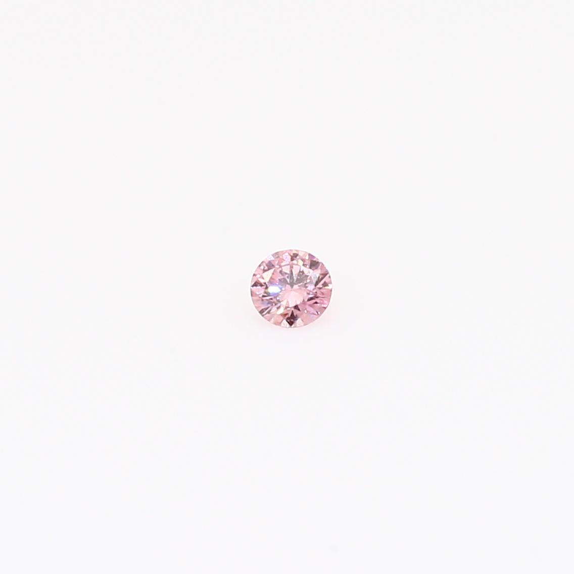 0.05 Carat round cut FIPP Argyle pink diamond