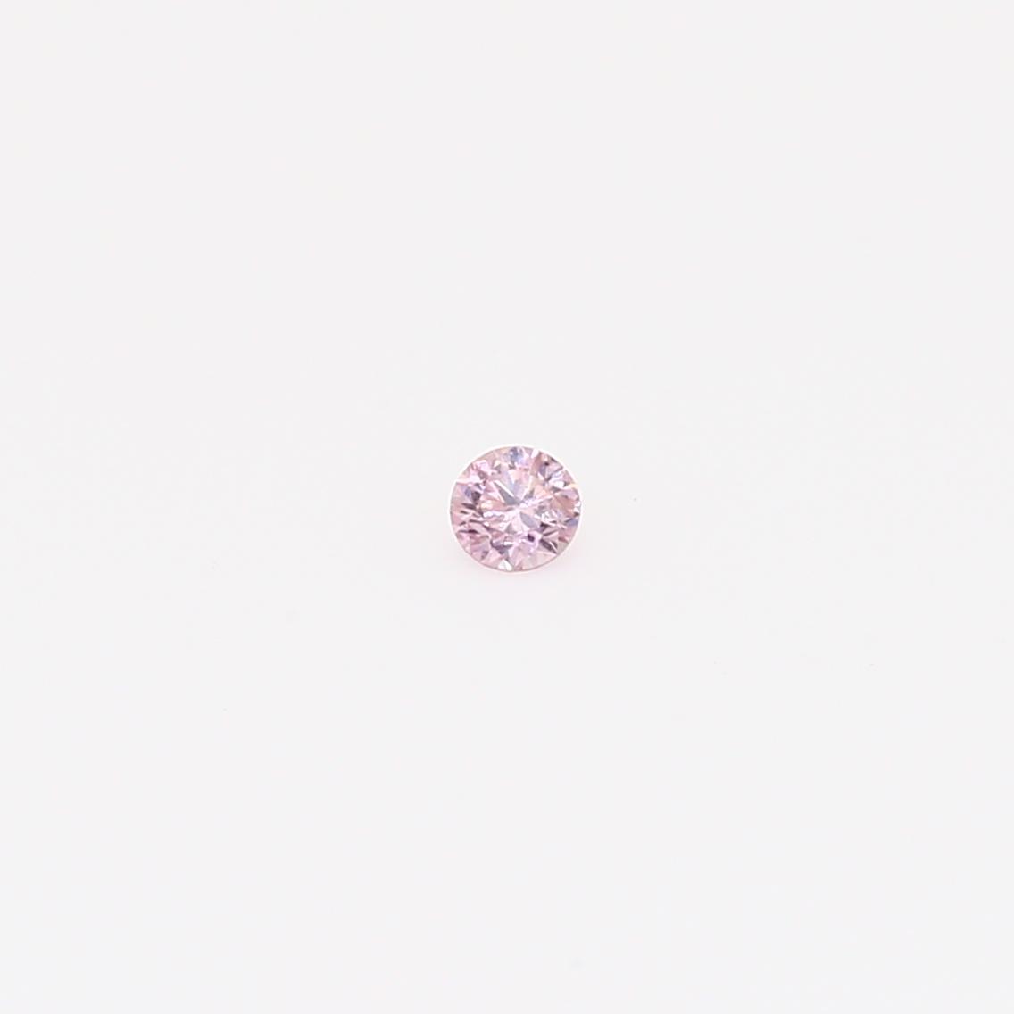 0.04 Carat round cut FPP Argyle pink diamond