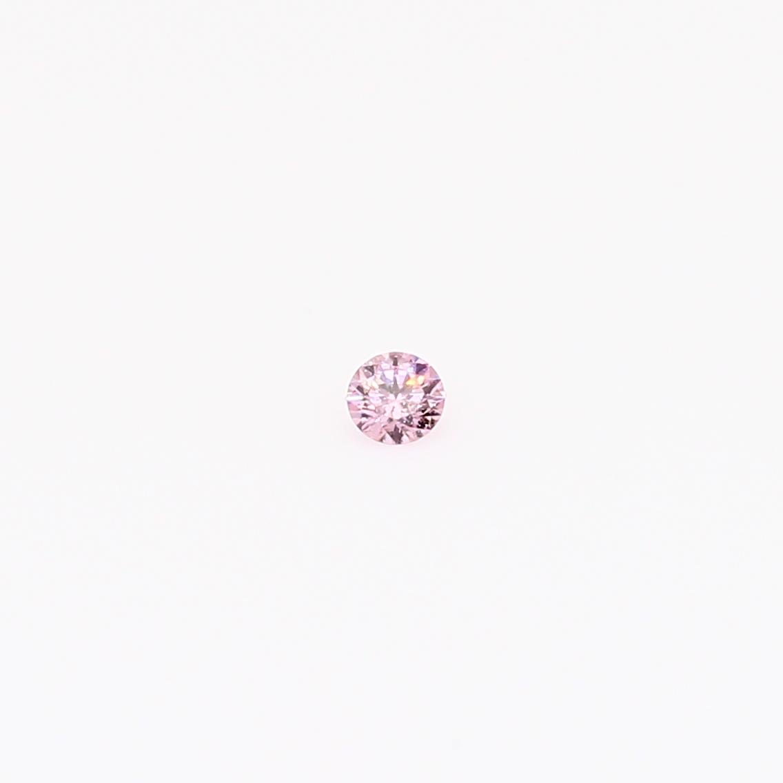 0.03 Carat round cut FIPP Argyle pink diamond