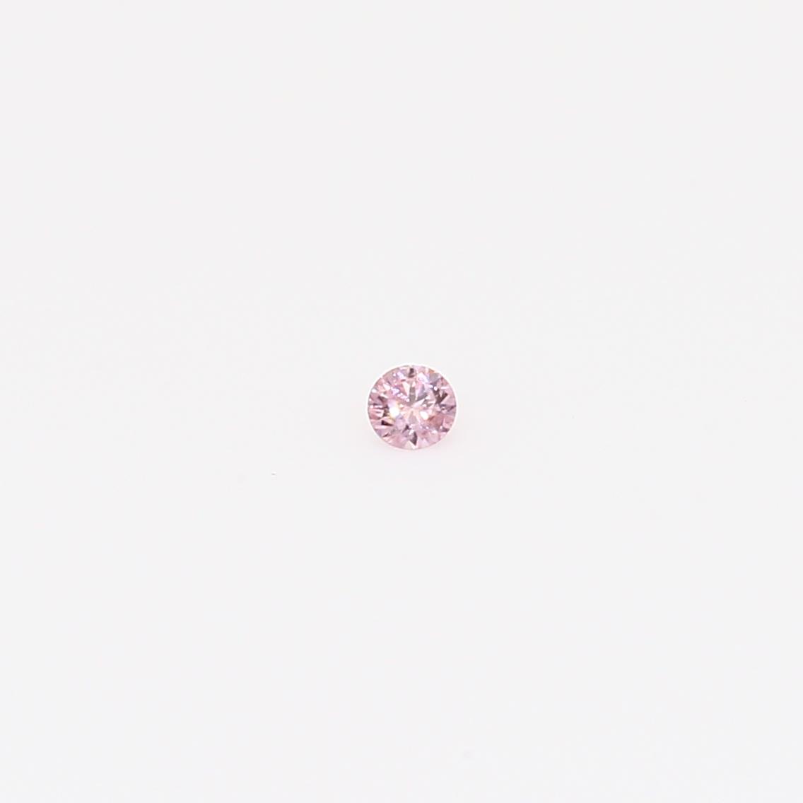 0.025 Carat round cut FIPP Argyle pink diamond