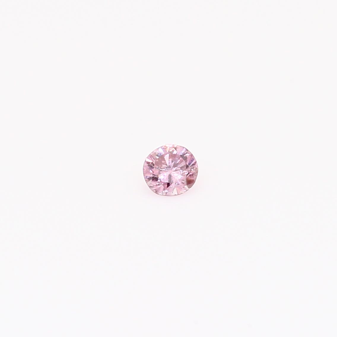 0.08 Carat round cut FIPP Argyle pink diamond
