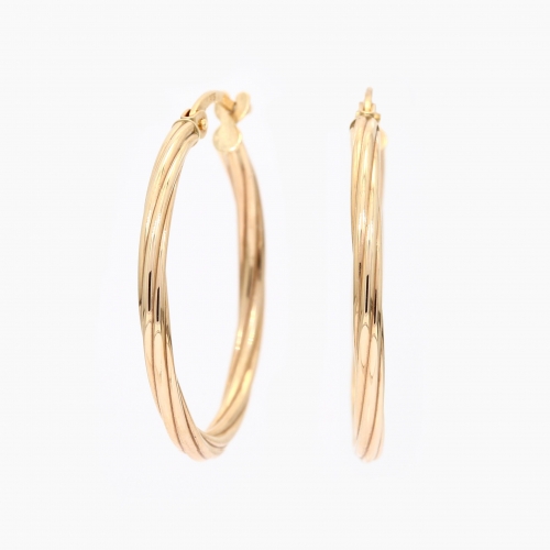 McKenna 25mm twist hoop earrings