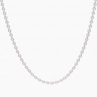 45cm 18 karat white gold trace chain