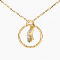 Tidal rainbow diamond necklace