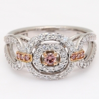 Babylon Argyle pink and white diamond ring
