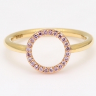 Flight Argyle pink diamond circle ring