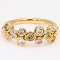 Fantasy rainbow diamond ring