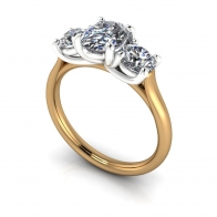 Casablanca three stone diamond engagement ring