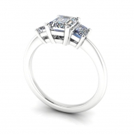 Faithful three stone diamond engagement ring