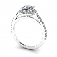 Panettiere cathedral halo diamond engagement ring