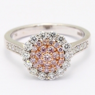 Jadore Argyle Pink Diamond Halo Engagement Ring
