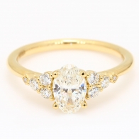 Vail oval cut white diamond engagement ring