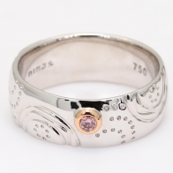 Oasis Argyle pink diamond etched ring