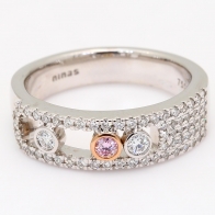 Kendal Argyle pink and white diamond ring