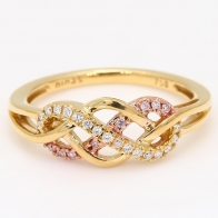 Cliona Argyle pink and white diamond ring