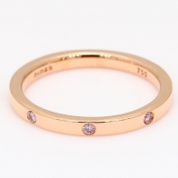 Bengal Argyle pink diamond stackable ring