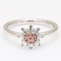 Glory Argyle pink and white diamond halo engagement ring