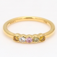 Aurelia rainbow diamond ring