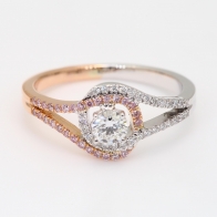 Persephone Argyle pink and white diamond ring