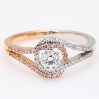 Persephone Argyle pink and white diamond ring