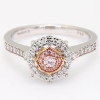 Marseille Argyle pink and white diamond ring