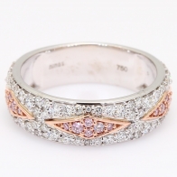 Evia Argyle pink and white diamond dress ring