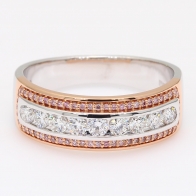 Arabella Argyle purplish pink diamond band ring