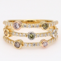 Gala rainbow diamond dress ring