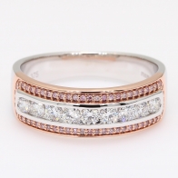Arabella Argyle purplish pink diamond band ring